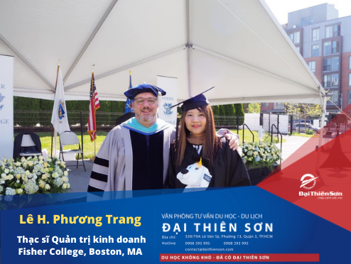 Chị Trang- Khách hàng, học viên DTS tốt nghiệp Thạc sĩ Quản trị kinh doanh, Fisher College, Boston, MA